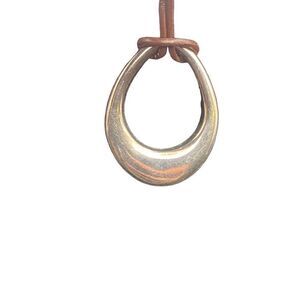 Premier Designs black adjustable cord necklace with silver teardrop pendant!